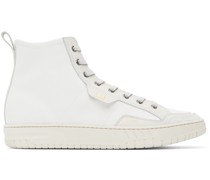 White Canvas Court Sneakers