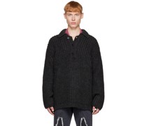 Gray Big Piquet Sweater