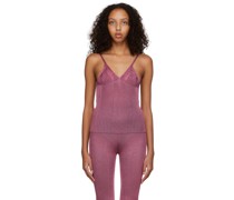 Purple Distressed Jelly Tank Top
