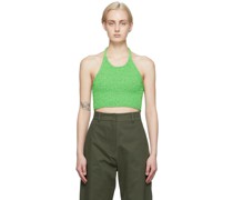Green Halter Neck Tank Top