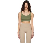 Khaki 'The Crop' Sport Bra