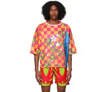 Orange & Pink Check T-Shirt