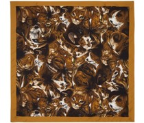 Brown Per B Sundberg Edition Print Silk Scarf