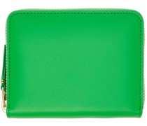 Green Leather Multicard Zip Card Holder