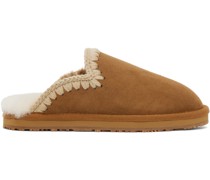 Tan Stitch Slippers