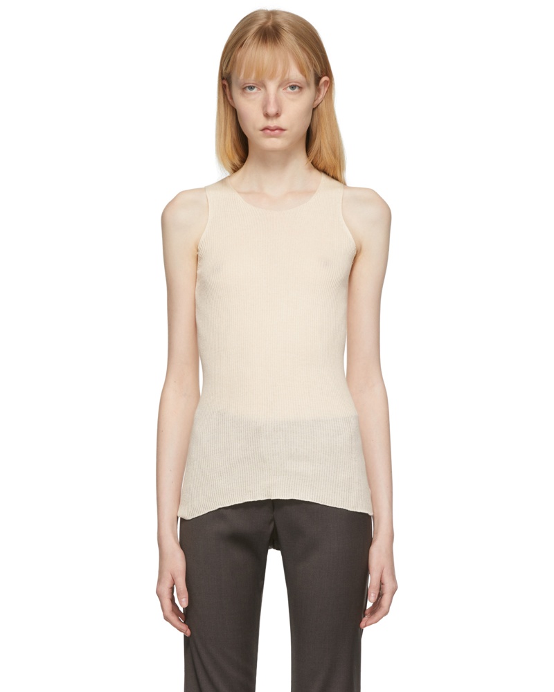 Gabriela Coll Garments Damen Off-White No.111 Tank Top