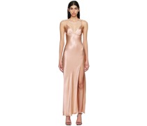 Gold Ren Split Maxi Dress