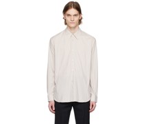 Taupe Button-Up Shirt