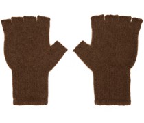 Brown Heavy Fingerless Gloves
