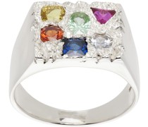 Silver Cottage Rose Garden Signet Ring