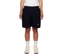 Navy Quilted Shorts