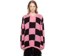SSENSE Exclusive Pink Checker Board Sweater