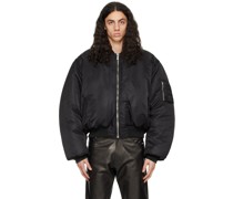 Black & Beige Alpha Industries Edition Reversible Bomber Jacket