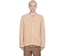 Beige Polyester Cardigan