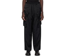 Black Wide Cargo Pants