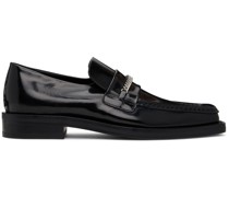 Black Square Toe Loafers