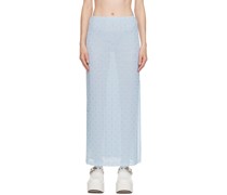 Blue Rhinestone Maxi Skirt