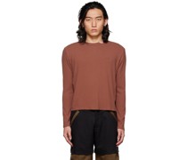 Brown Crewneck Long Sleeve T-Shirt
