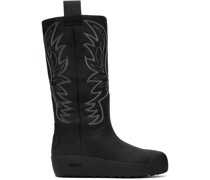 Black Curling Montana Combat Boots