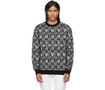 Black & Gray Snakeskin Sweater