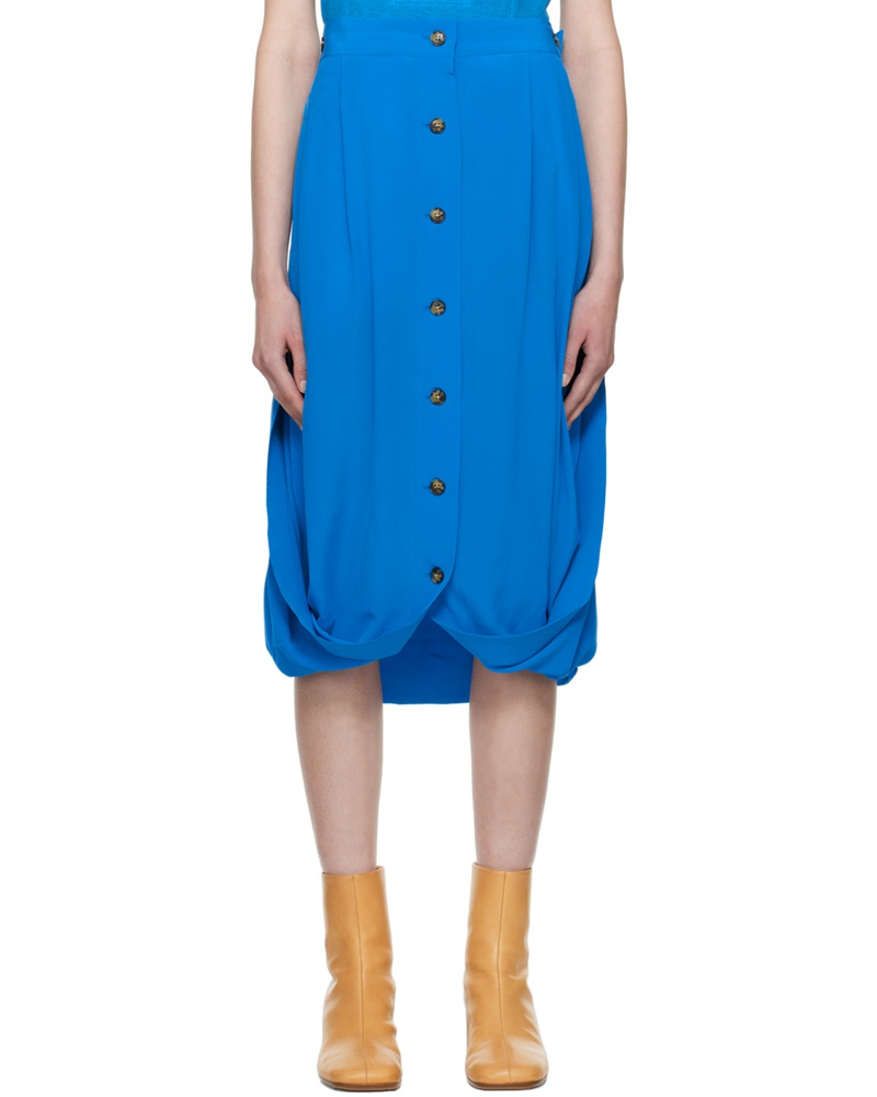 QUIRA Damen SSENSE Exclusive Blue Flip It Up Midi Skirt QUIRA Damen SSENSE Exclusive Blue Flip It Up Midi Skirt