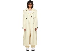 Off-White Double-Breasted Trench Coat