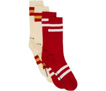 Two-Pack Red & Yellow Ivy Socks
