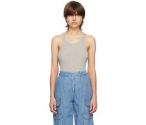 Gray Rib Tank Top