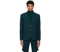 Green & Navy Check Blazer