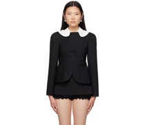 Black Double Collar Blouse