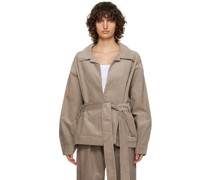 Taupe 'The Cord House' Robe