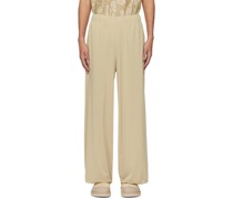 Beige Lay1 Boxy Trousers