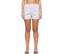 White Cotton Shorts