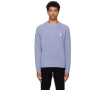 Purple Cashmere Embroidered Medusa Sweater