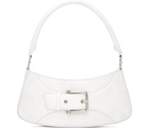 White Small Belted Brocle Bag