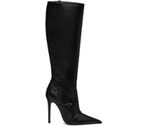 Black High Belt Boots