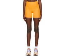 Yellow Recycled Polyester Sport Shorts