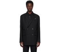 Black Double-Breasted Blazer