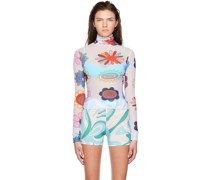 SSENSE Exclusive Purple Psychedelic Daisies Cover-Up