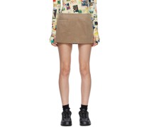 Taupe Crombie Miniskirt