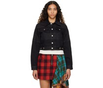 Black Mahina Patchwork Denim Jacket