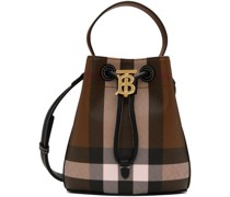 Brown Mini 'TB' Bucket Bag