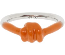 SSENSE Exclusive Orange Alan Crocetti Edition Knot Ring