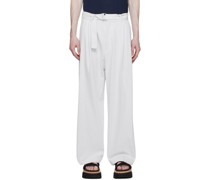White Belted Trousers