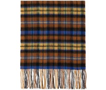 Brown & Blue Check Scarf