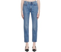 Blue Stovepipe Jeans