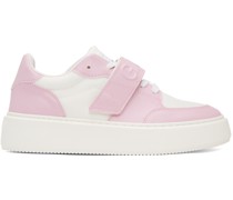 Pink & White Sporty Sneakers