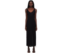 Black Twisted Midi Dress