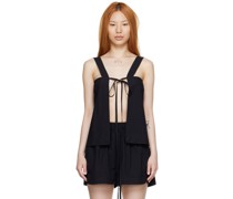 Black Pico Cover-Up Top