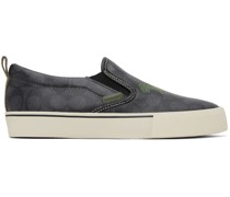 Black Skate Rexy Slip-On Sneakers